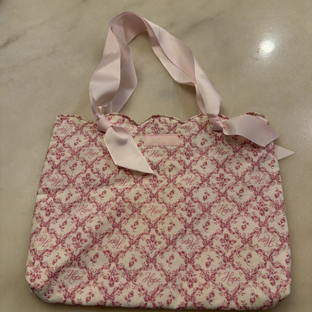 Longaberger 2009 Horizons Of Hope Tote Bag Purse Breast Cancer Awareness Pink